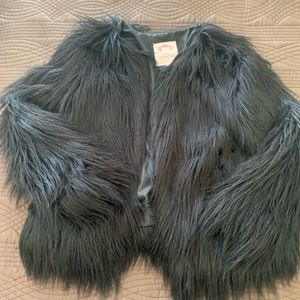 Incredible unique faux fur coat!